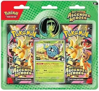 Pokemon TCG: Mega Evolution: Ascended Heroes: 2-Pack Blister (2 Booster Packs, Promo Card & Coin) (Erika's Tangela)