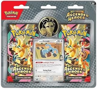 Pokemon TCG: Mega Evolution: Ascended Heroes: 2-Pack Blister (2 Booster Packs, Promo Card & Coin) (Larry's Komala)