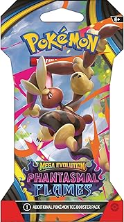 Pokemon TCG: Mega Evolution Phantasmal Flames Sleeved Booster Pack - 10 Cards
