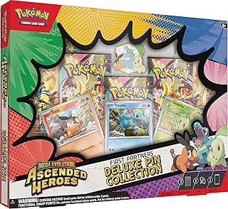Pokémon TCG: Mega Evolution—Ascended Heroes First Partners Deluxe Pin Collection (3 Foil Promo Cards, 1 Deluxe Pin & 5 Booster Packs