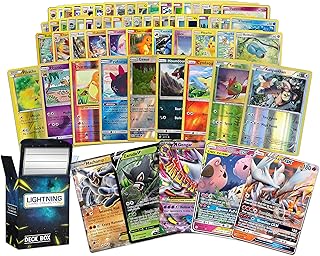 Pokémon 100 Pokemon Card Lot with Legendary Ultra Rare Cards- Bundle with a LCC Deck Box Included