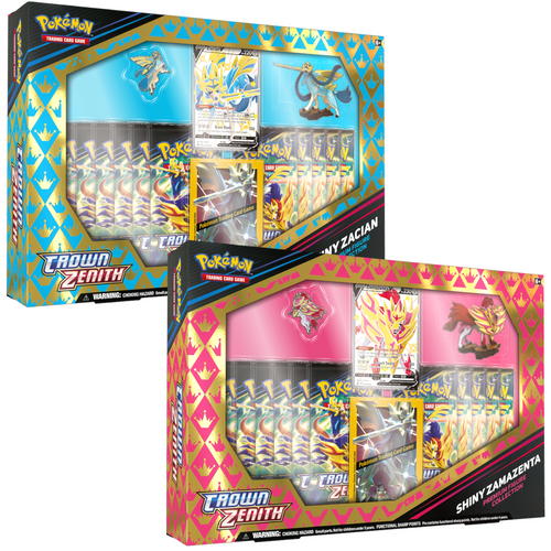 Pokemon TCG: Crown Zenith Premium Figure Collection—Shiny Zacian/Zamazenta