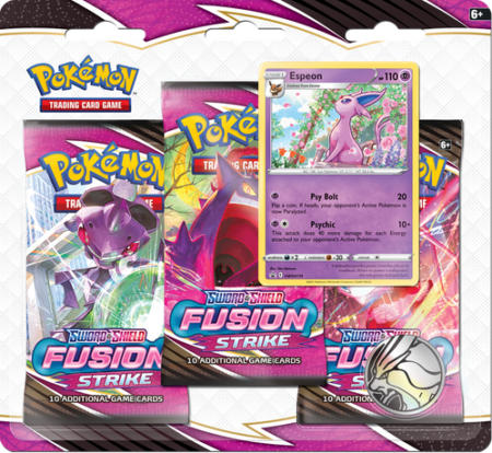 Pokemon TCG: Sword & Shield Fusion Strike - 3 Pack Blister - Espeon