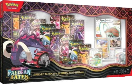 Paldean Fates Great Tusk ex & Iron Treads ex Premium Collection