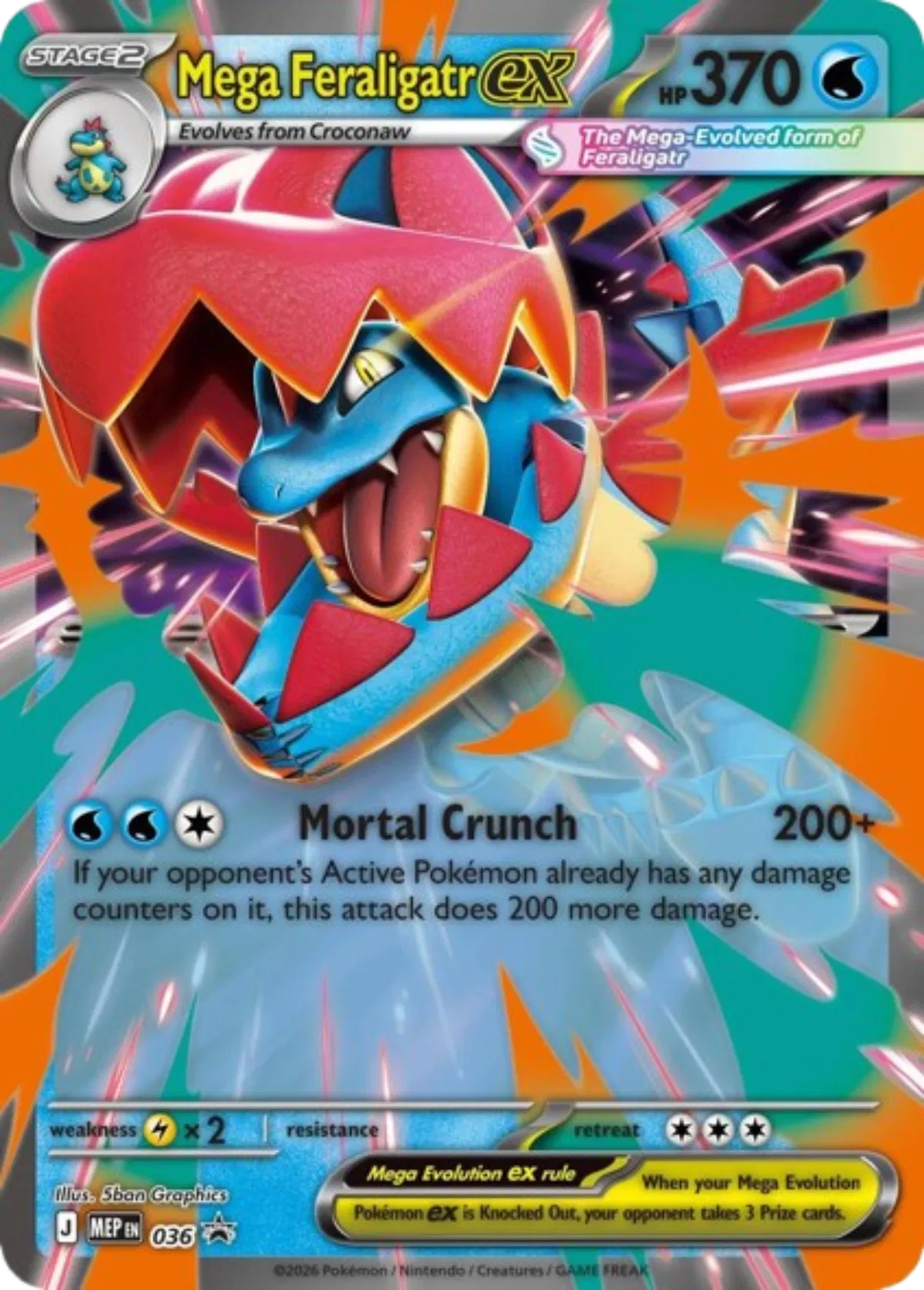 Mega Feraligatr ex - 036