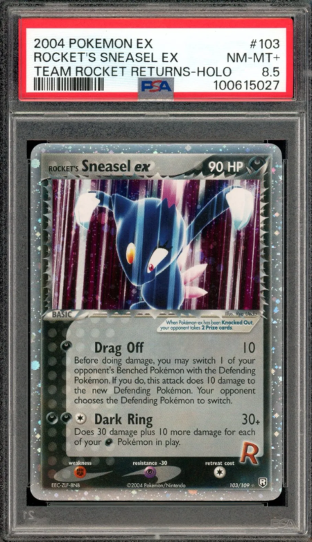 Pokémon EX Rocket Returns Sneasel PSA 8.5