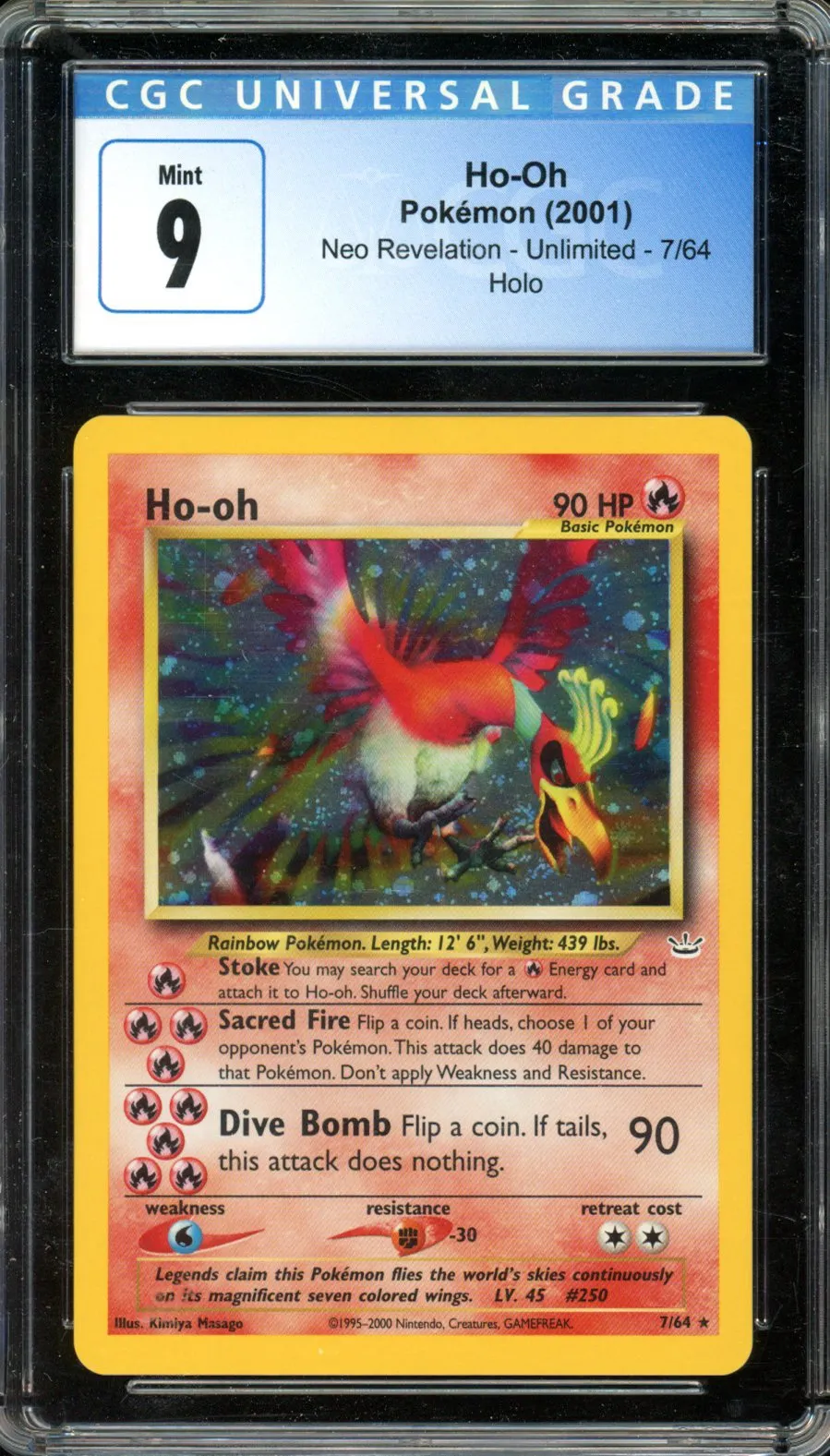 Neo Revelation Double Holo Ho oh CGC 9