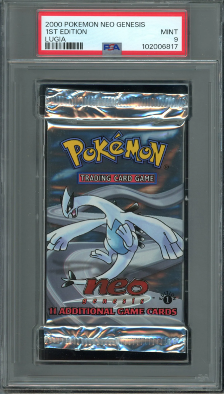 Pokemon 1st Edition Neo Genesis Pack Lugia Art PSA 9